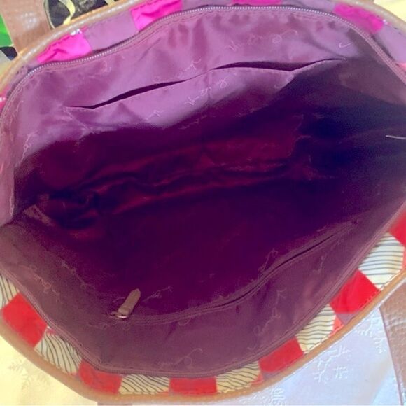 Vera Bradley Shoulder Bag Handbag Shopper Bohemian Chevron XL Gorgeous - Picture 9 of 9